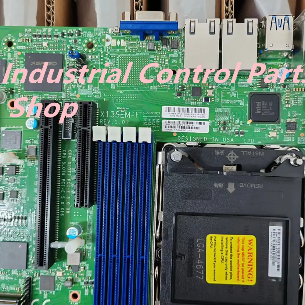 LGA-4677 서버 마더보드 Supermicro X13SEM-F 5th/4th 단방향 XEON Micro