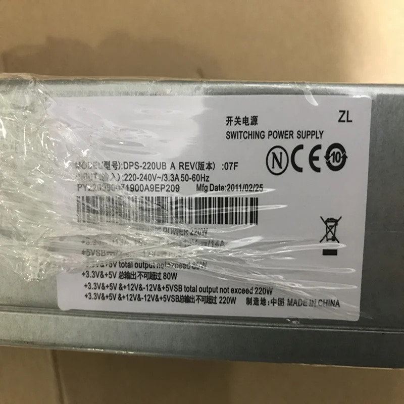 델 D06S 660 V270S 3647 1600 220W 전원공급장치 DPS-220UB A 2A 4A CPB09-D220R L220AS-00 PSU 신