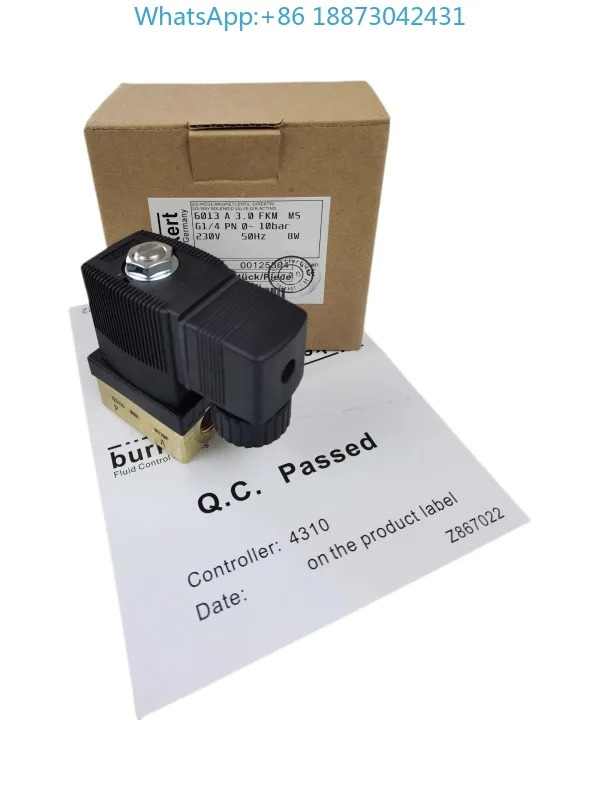Burkert 솔레노이드 밸브 6013A 3.0 FKM MS G1/4 G1/8 00125301 Baode 0012
