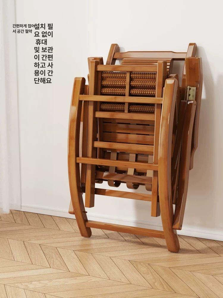 스윙체어 원목흔들의자 인테리어 릴렉스 고급 암체어 낮잠 편한 휴식 엔틱흔들의자 - 상세 이미지 4