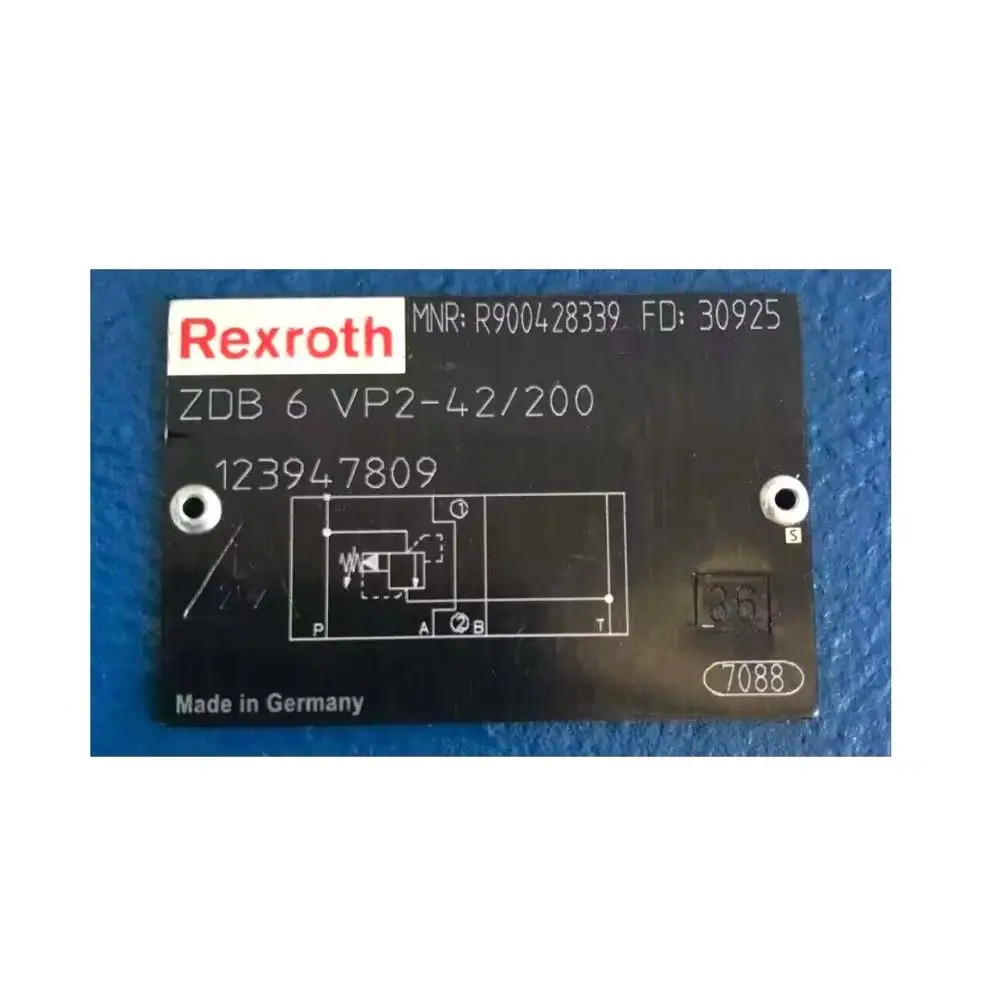 렉스로스 유압 릴리프 밸브 ZDB6VP2-4X 200 R900428339 ZDB6VP2-42 ZDB 6 VP2-4X
