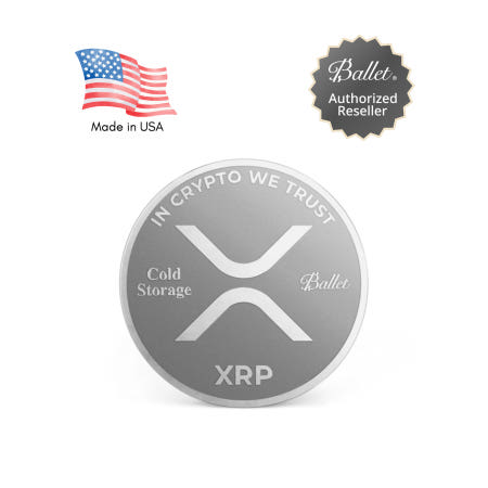 Ballet [한국공식]Ballet 디지털 자산 저장장치 발렛 리플 XRP 콜드월렛 코인형 (실버)
