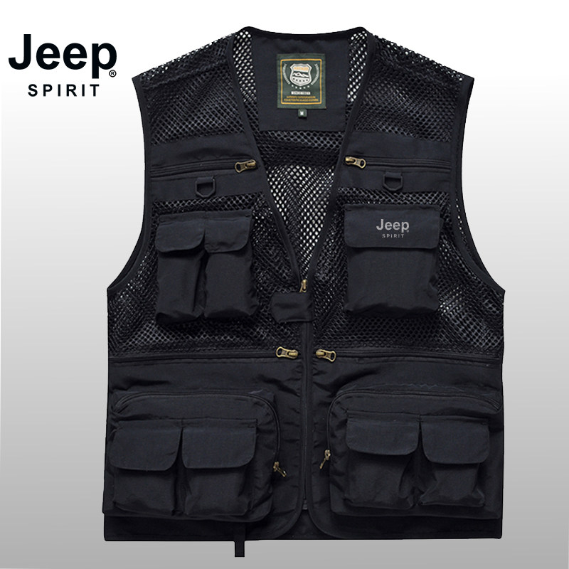 JEEP 메쉬 낚시 조끼 바다 루어 갯바위 민물 낚시복 - 상세 이미지 2