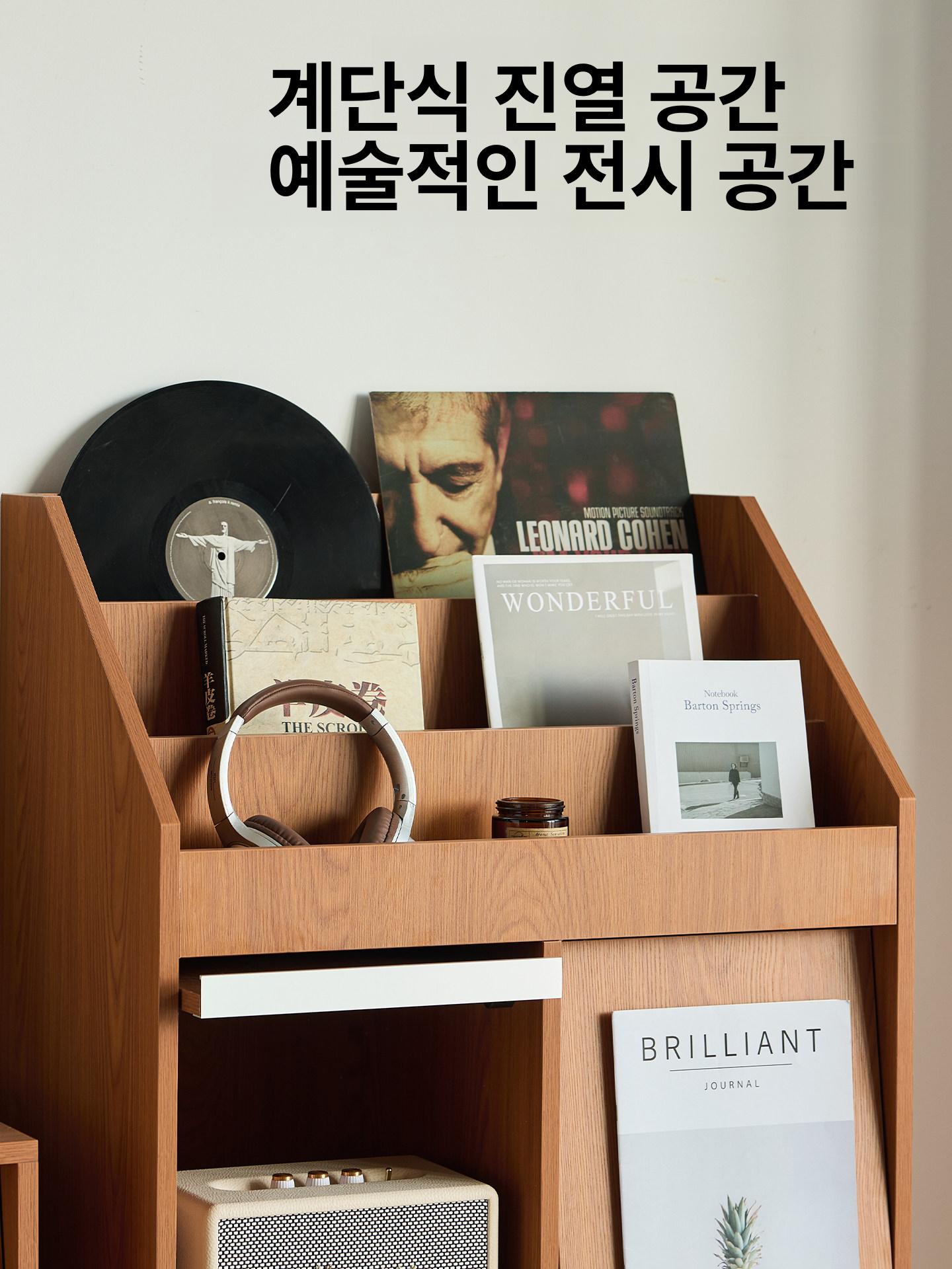 매거진랙 거치대 카페 스탠드 도서 신문 전시대 책진열대 잡지랙 서점 전면책꽂이 - 상세 이미지 3