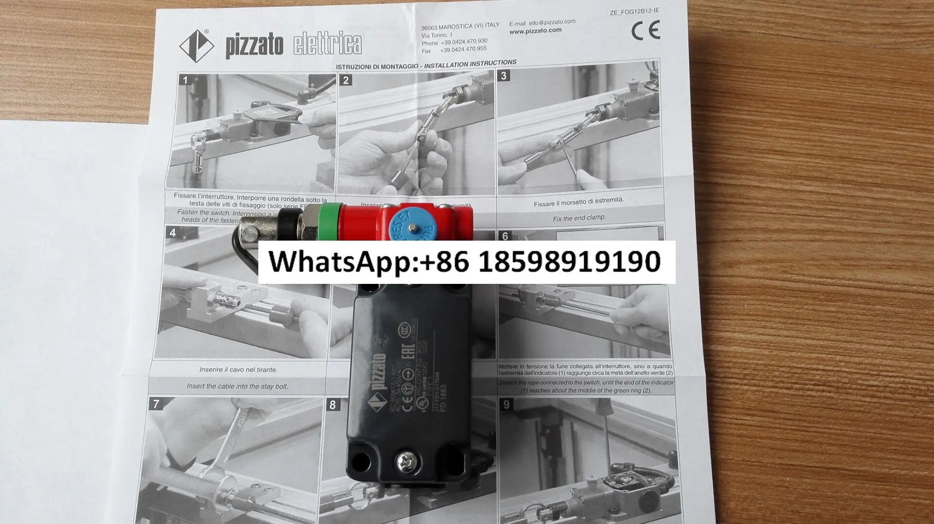 pizzato 풀 로프 스위치 FD1883 포장
