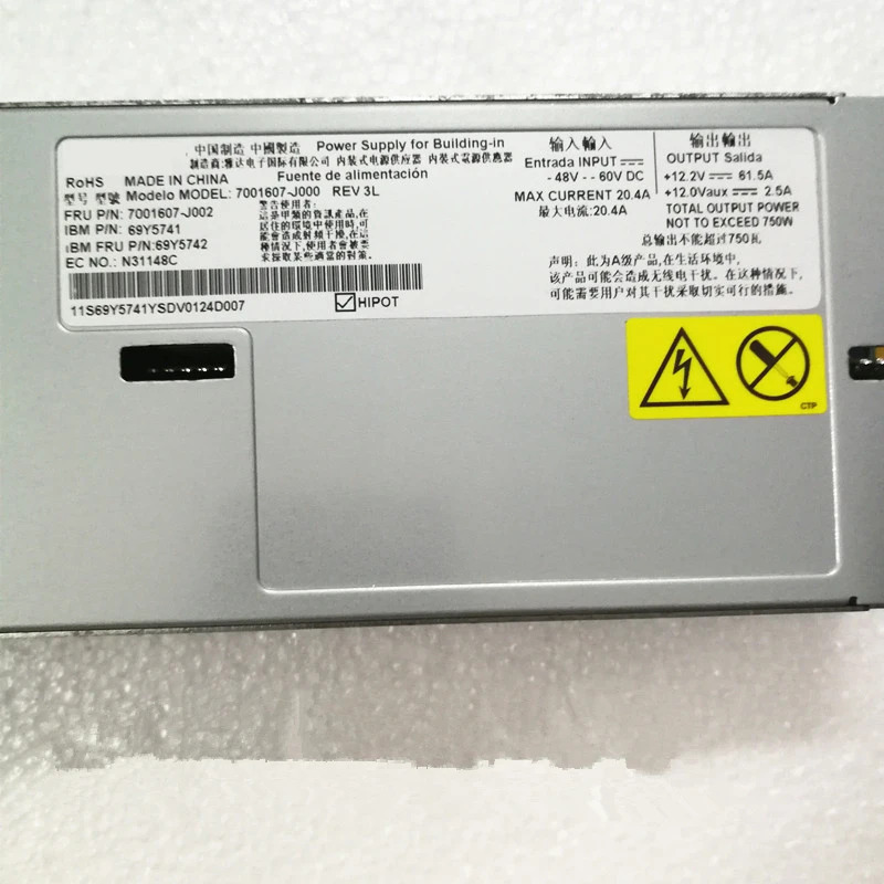 IBM X3650M4 3630M4 DC 750W 전원공급장치새 원본 PSU 7001607-J000 7001607-J002 69Y5742 69Y5741