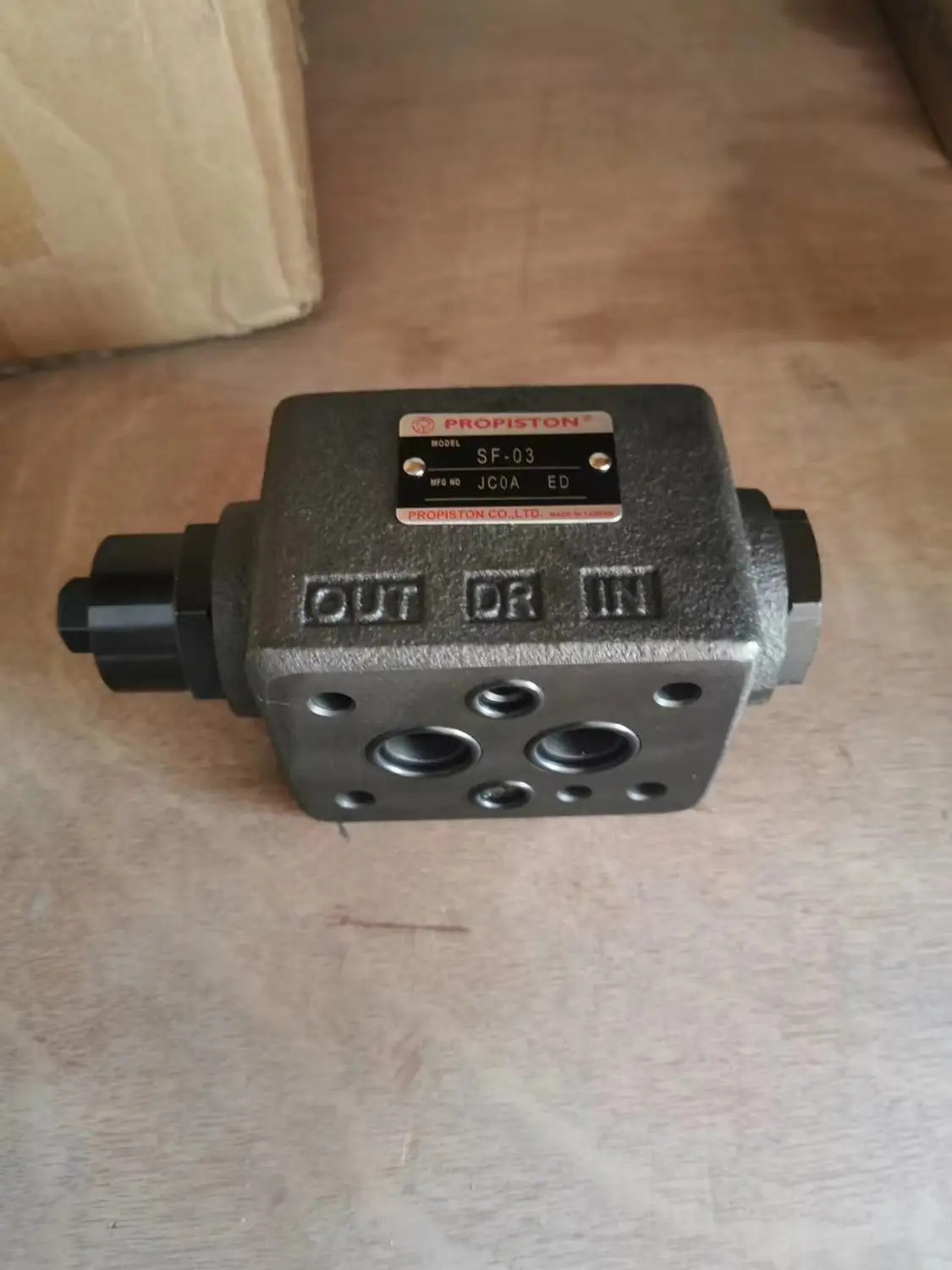 PROPiston 유압 속도조절 밸브 모델 SF-03 JCOA ED