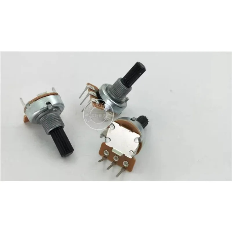 10Pcs 161 수직 단일 전위차계 B10K 핸들 스레드 길이 20MM 꽃 WH0171-1A