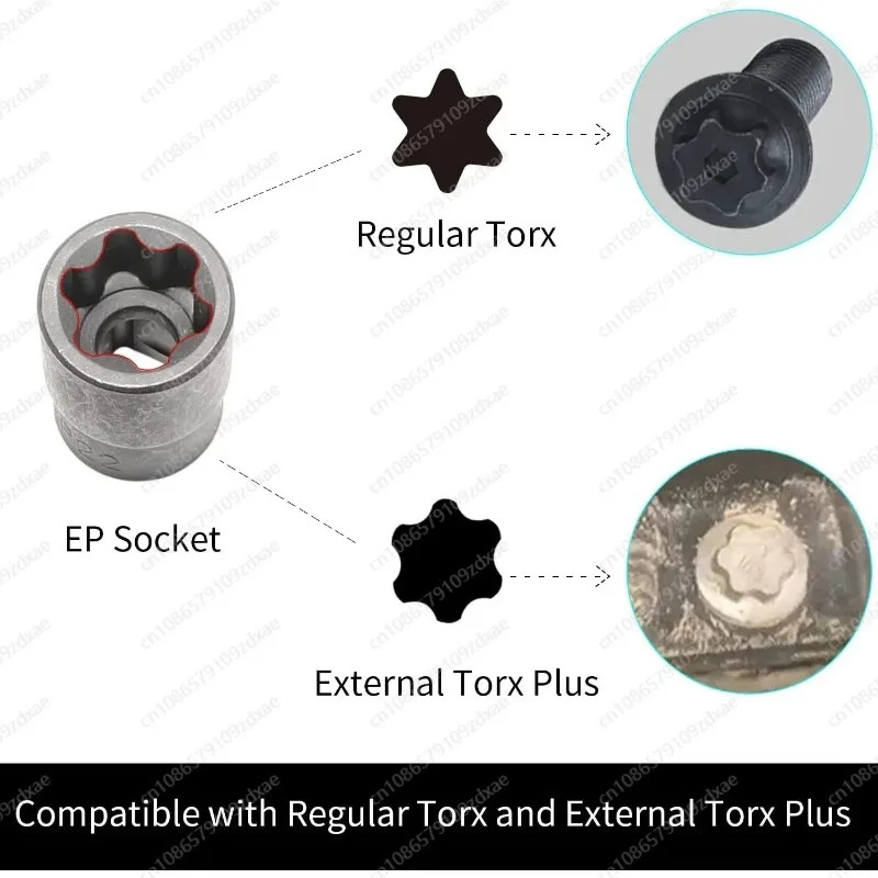 외부 Torx 플러스 소켓 세트 6 포인트 EP EP4 EP5 EP6 EP7 EP8 EP10 EP11 EP12 EP14 EP16 EP18 EP20 EP22 EP24