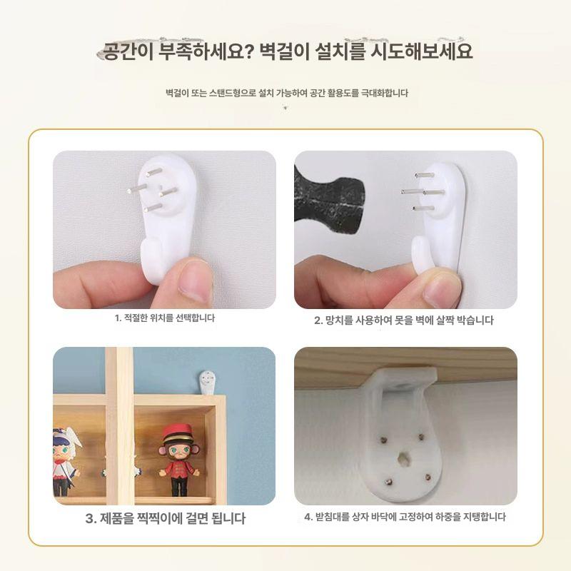 투명 쇼케이스 미니수납장 진열대 디스플레이 거실 미닫이 도어 보관함 캐비닛 서랍장 - 상세 이미지 5