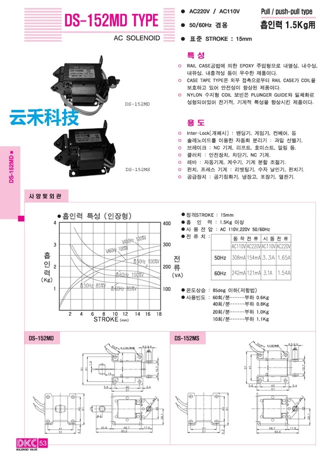 DKC 전자석 DS-152MD/DS-152MS