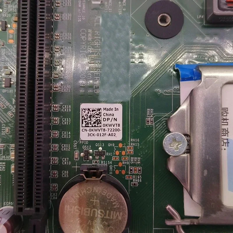 Dell XPS 8700 마더보드CN-0KWVT8 0KWVT8 KWVT8 LGA 1150 DDR3 메인보드 완전 작동 리퍼