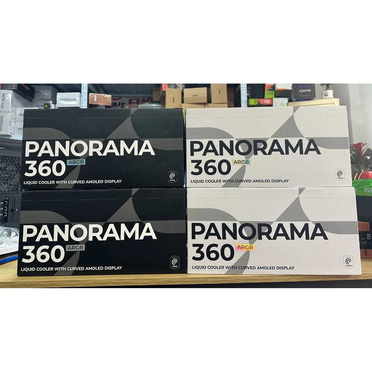 TRYX PANORAMA SE ARGB 360 검정색 흰색 곡선형 Amoled 디스플레이가 장착된 액체 냉각기