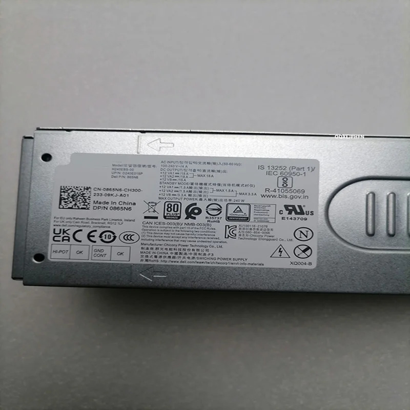 델 V3910 V3710 3090 3000 7000 8 핀 240W 전원공급장치 0865N H240EBS-00 XH35N HU240EBS-00 0KK2Y8 L240EBS-00 신