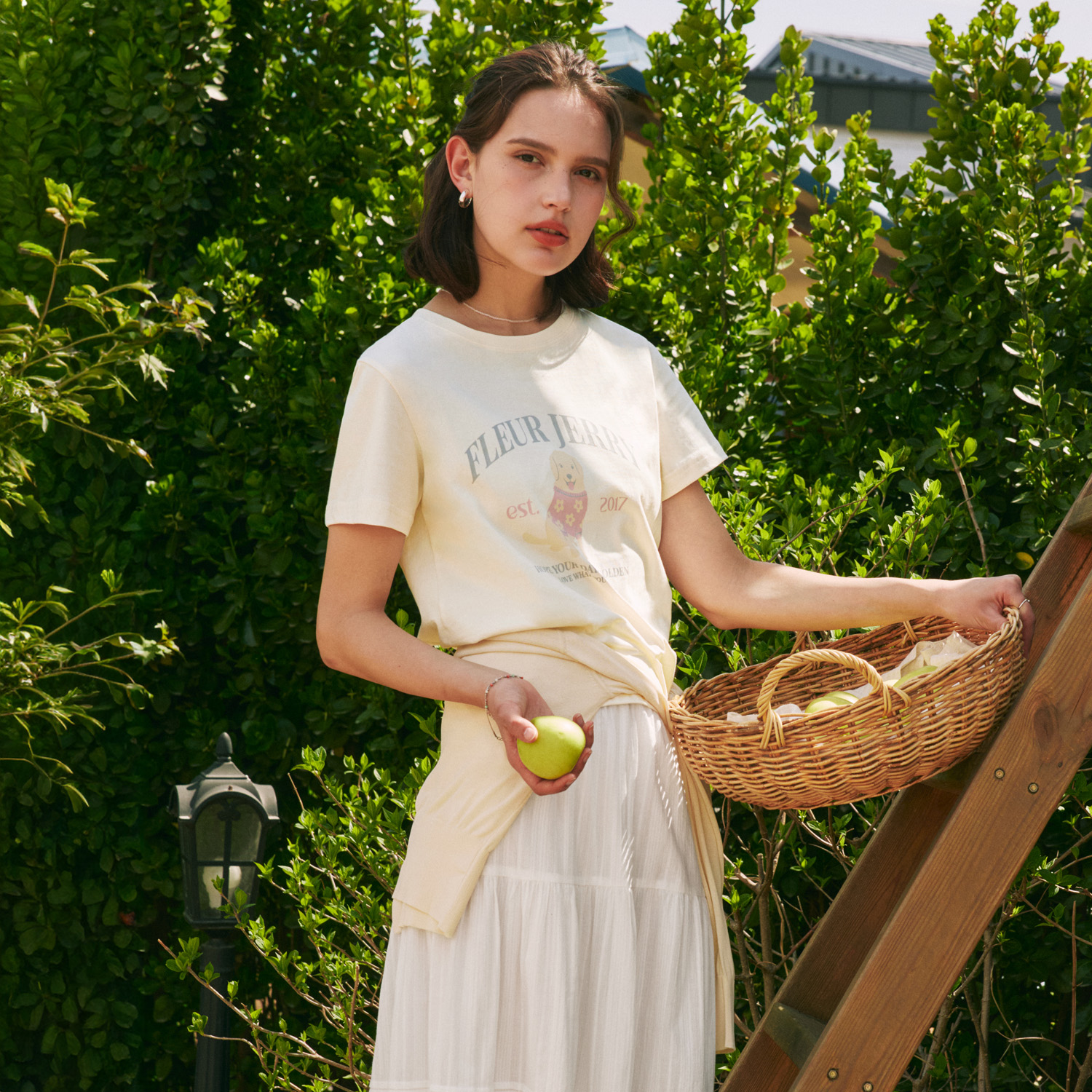 [제로스트릿]골든 제리 반팔 티셔츠 GOLDEN JERRY SHORT SLEEVE T-SHIRT / CREAM - 상품 이미지