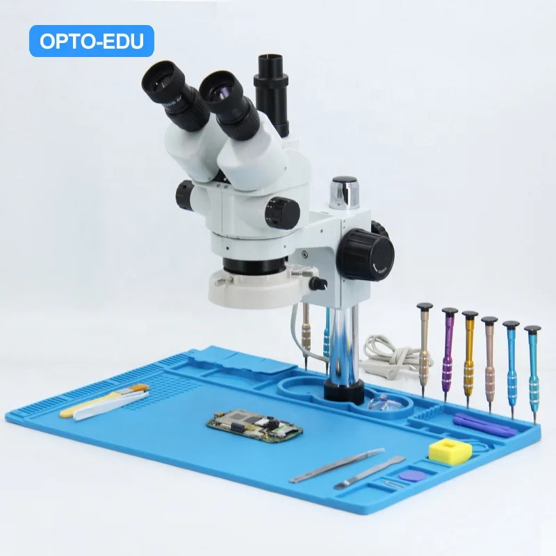 OPTO-EDU A23.3645N-R1 셀 수리 렌즈 도구 현미경 휴대 전화 90x