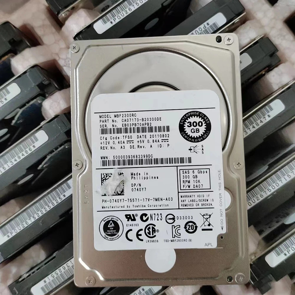 서버 하드 AL13SEB300 HDEBC03GAA51 0MTV7G 300G 10K SAS 2.5 드라이브