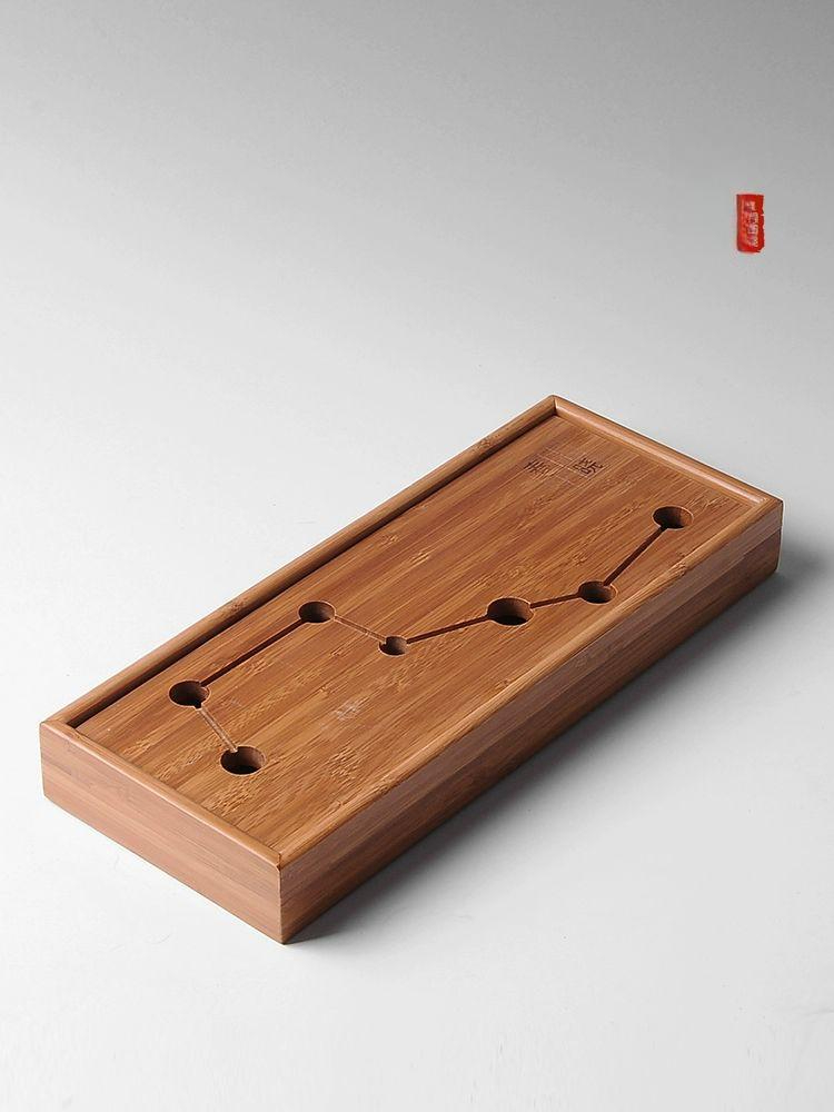 다도구 고급차판 중국 접시 다기판 물받이 차트레이 쟁반 직사각형 다탁 물빠짐 전통 - 상세 이미지 2