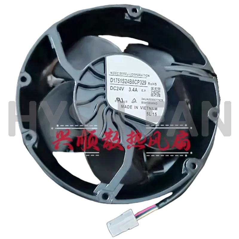 와이어 냉각팬 D1751S24B8CP329 오리지널 1751 DC24V4