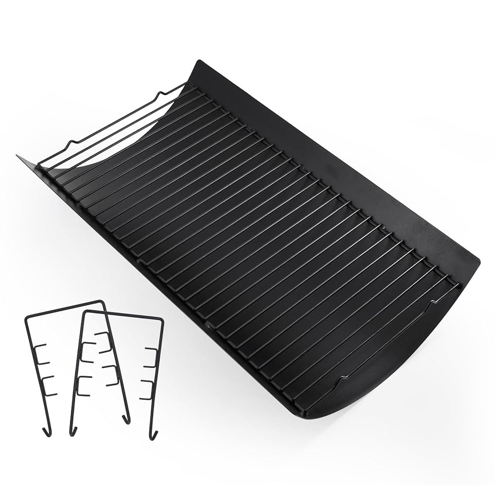 Char-Griller 5050, 5072, 5650, 2123, 2223, 2823 그릴용 크리딧피드 20인치 애쉬 팬 드립 애쉬팬, 그릴 교체 부품 및 2개의 파이어 그레이트 - 상품 이미지