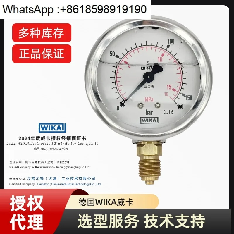 독일 wika 압력 게이지 213.53.063 방사형 지진 진공 EN837-1