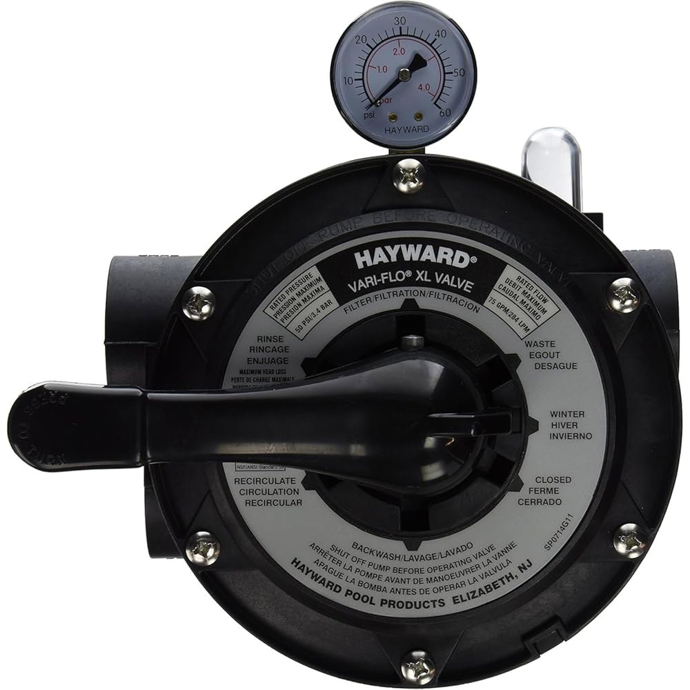 Hayward SP0714T Vari-Flo 7포지션 탑 마운트 멀티포트 밸브, 1.5인치 포트, ProGrid 및 DE 풀 필터용 1-1/2-Inch-FIP - 상세 이미지 2