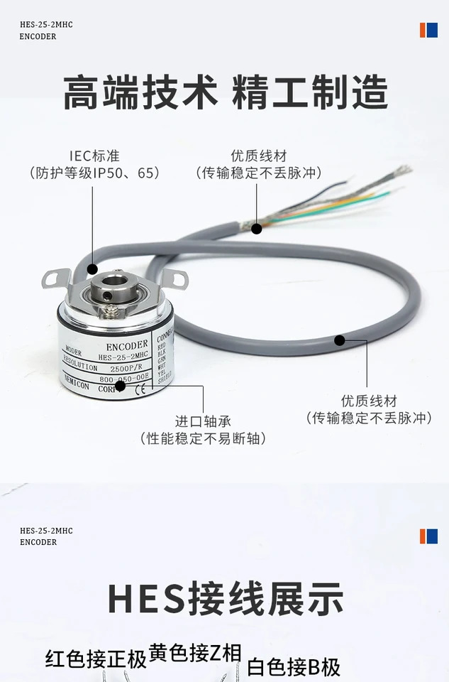 내부 암호화 인코더 OVW2-10-2MHT HES-06-2MD-1024-01-20-25-036MHC