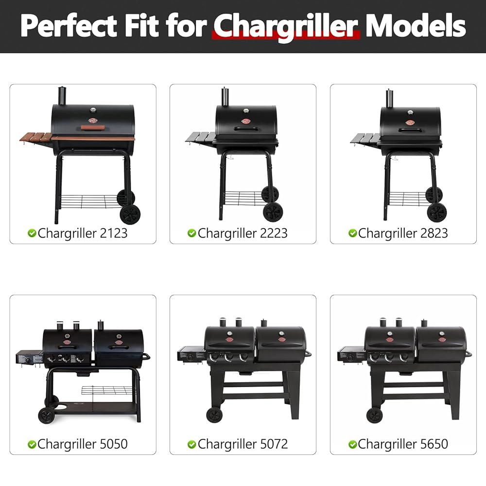 Char-Griller 5050, 5072, 5650, 2123, 2223, 2823 그릴용 크리딧피드 20인치 애쉬 팬 드립 애쉬팬, 그릴 교체 부품 및 2개의 파이어 그레이트 - 상세 이미지 3
