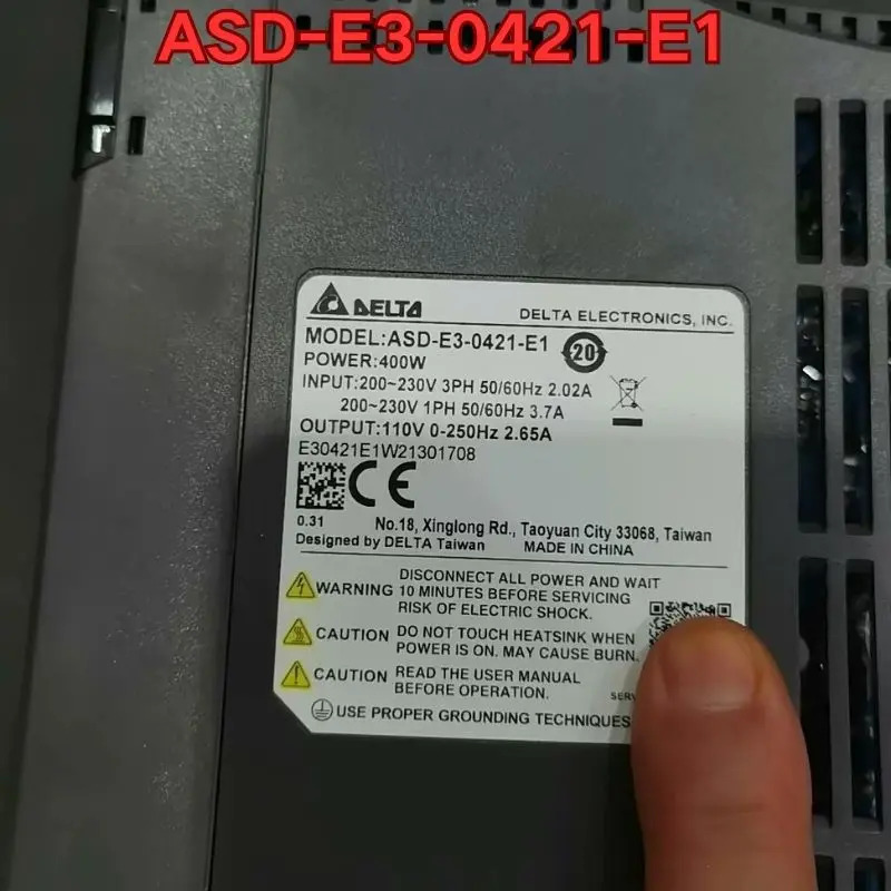 리퍼 서보 드라이브 ASD-E3-0421-E1 머신 완료