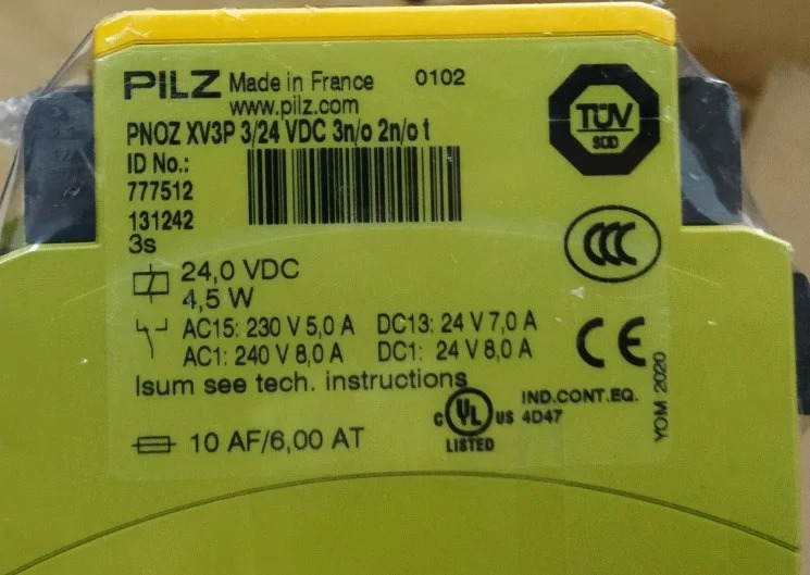 PNOZ XV3P 일련 777512 신