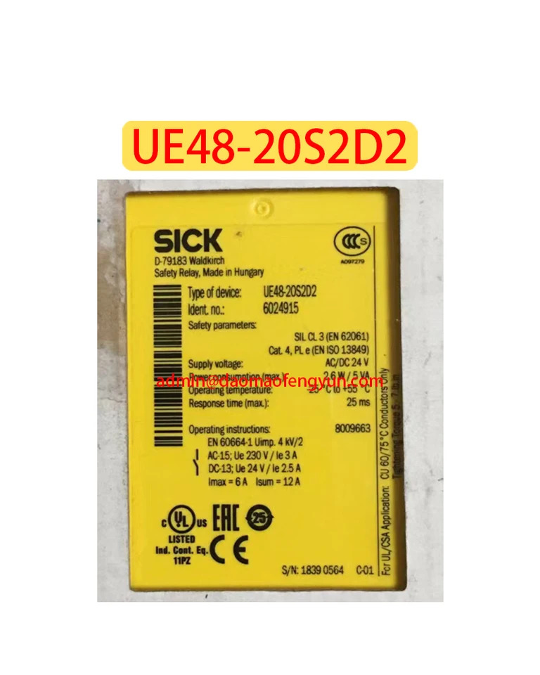 UE48-20S2D2 안전 릴레이 6024915 UE48 20S2D 신