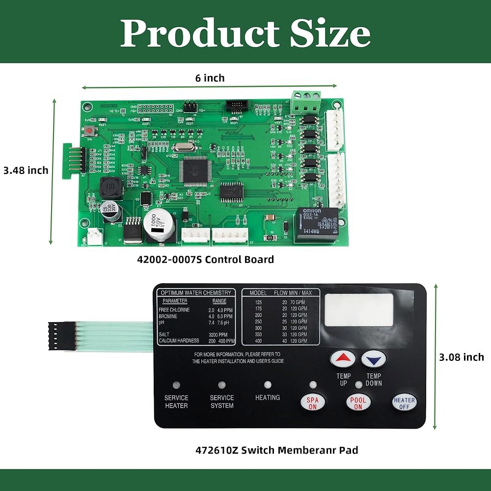 LOTMOVE 42002-0007S 컨트롤 보드 키트, 펜테어 마스터템프 스테아라이트 맥스-E- 써름 모스트 NA 및 LP 시리즈 풀 SPA 히터 시스템과 호환되며 472610Z - 상세 이미지 2