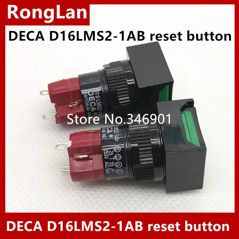 SA 대만 프로 그레시브 얼스 D16LMS2-1AB D16LAS2-1AB G R B W Y 재설정 잠금 버튼 스위치 단일 터치 DECA-10pcs