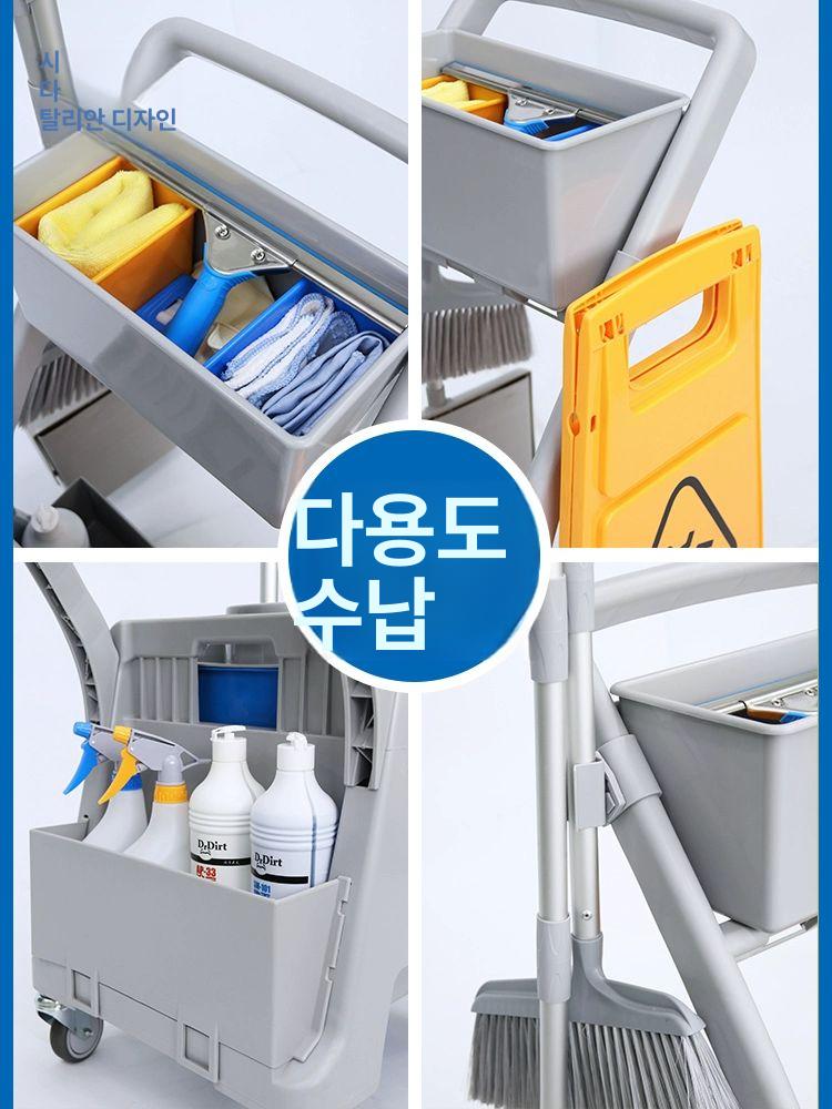 사무실 밀대청소기 밀걸레 가정용 플랫 탈수 물청소밀대 물청소기 학교 막대걸레 - 상세 이미지 4