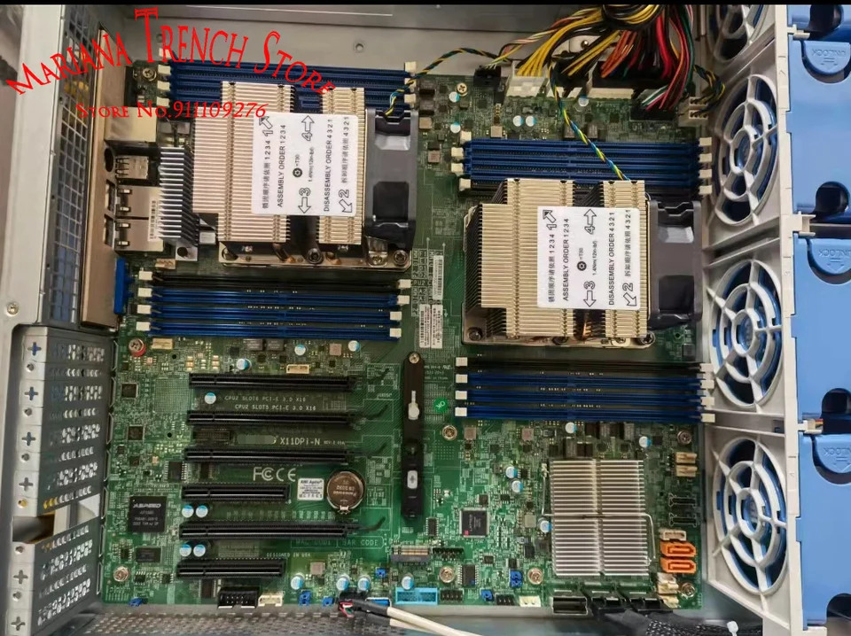 Supermicro 마더보드X11DPi-N Xeon 확장 프로세서 LGA-3647 DDR4 2 PCI-E 3.0 NVMe x4 내부 포트