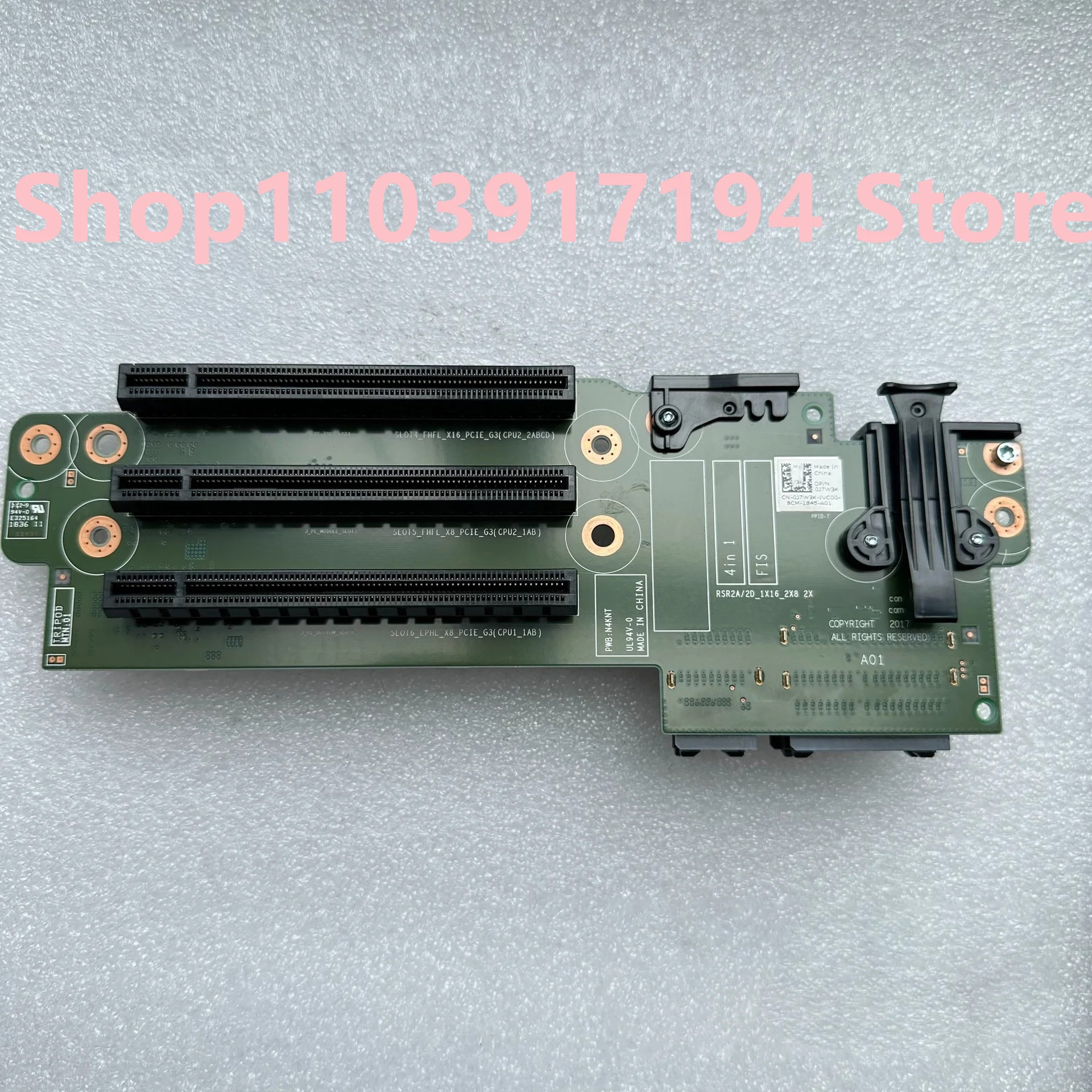 PCIE 슬롯 리프트 카드 Dell R740 R740XD RISER2 확장 0J7W3K