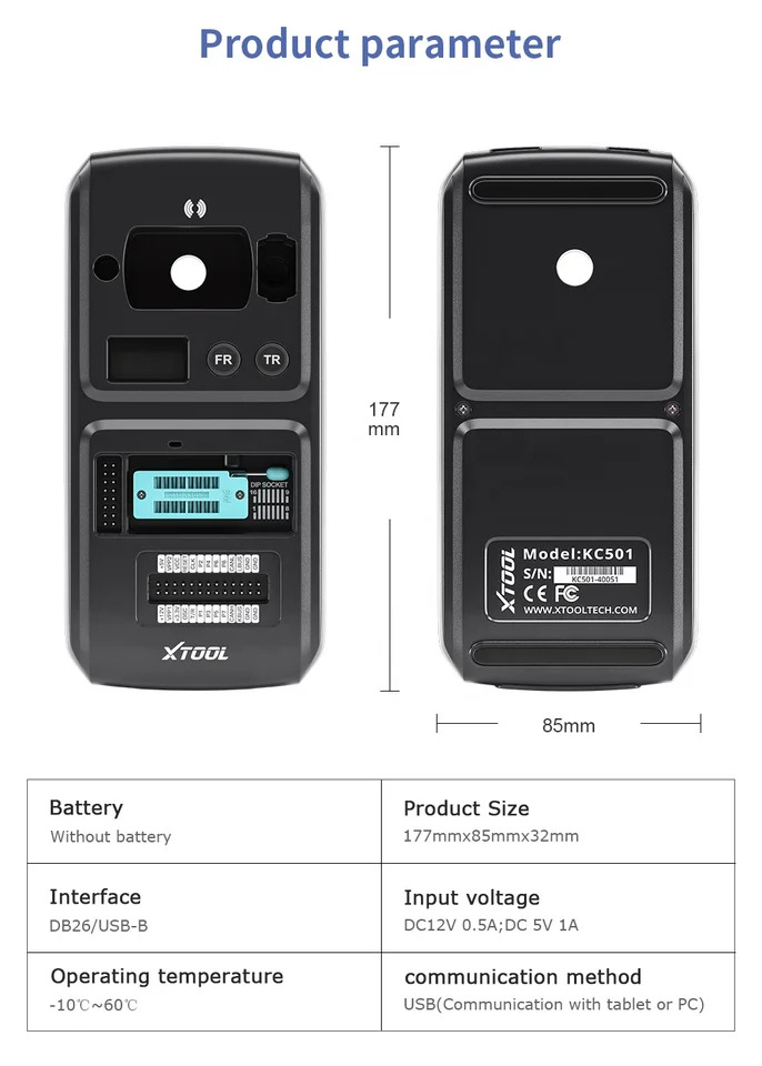XTOOL KC501 자동차 키 프로그래머 Xtool X100 PAD3 PAD Elite 교체 KC100 읽기 핀 코드