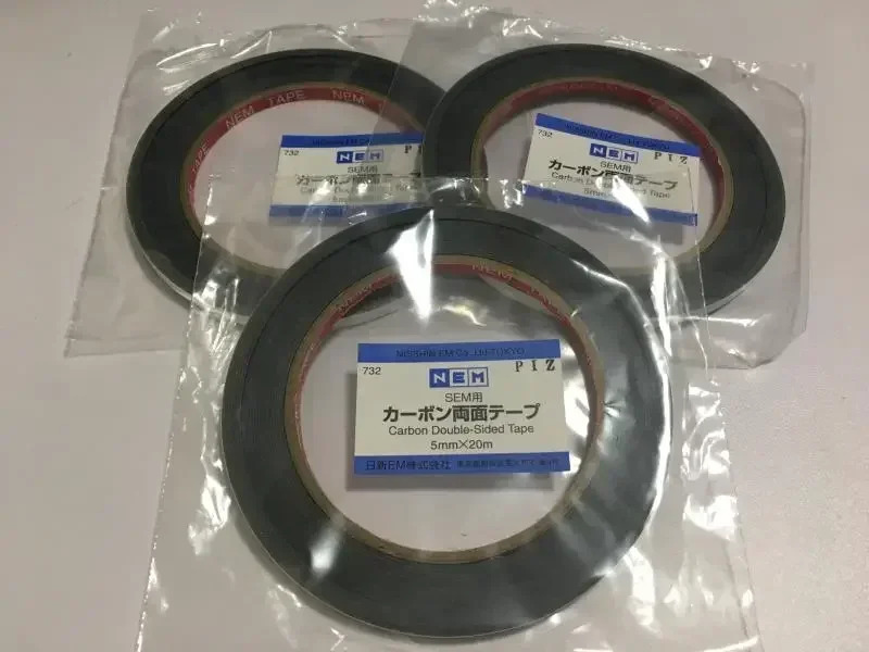 일본 NEM 731 테이프 SEM 양면 탄소 전도성 732 전현미경 소모품 5mm x 20m