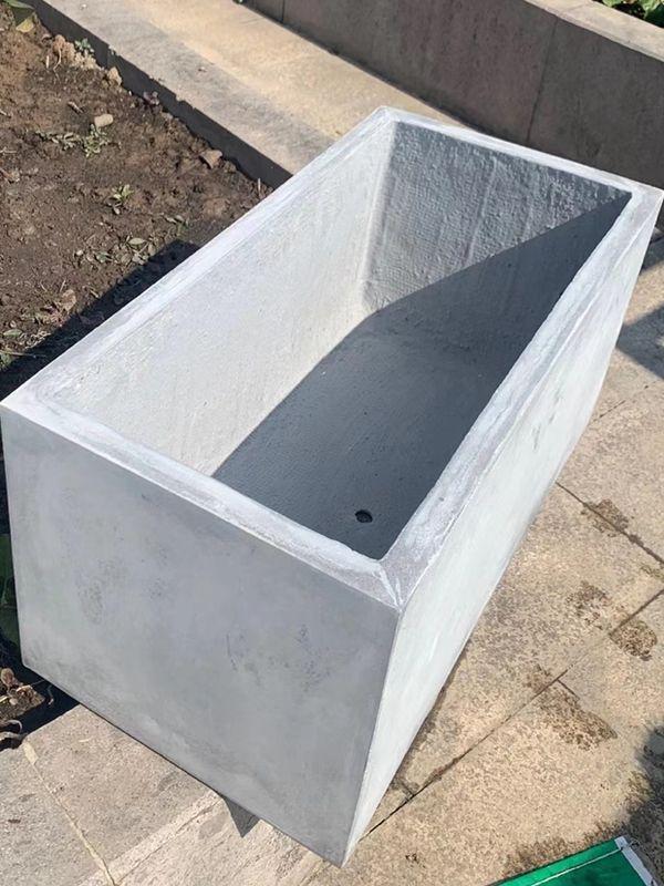 시멘트 화분 정원 원형 빈티지 오피스 카페 원통형 야외 직사각형 식물인테리어 꽃 - 상품 이미지