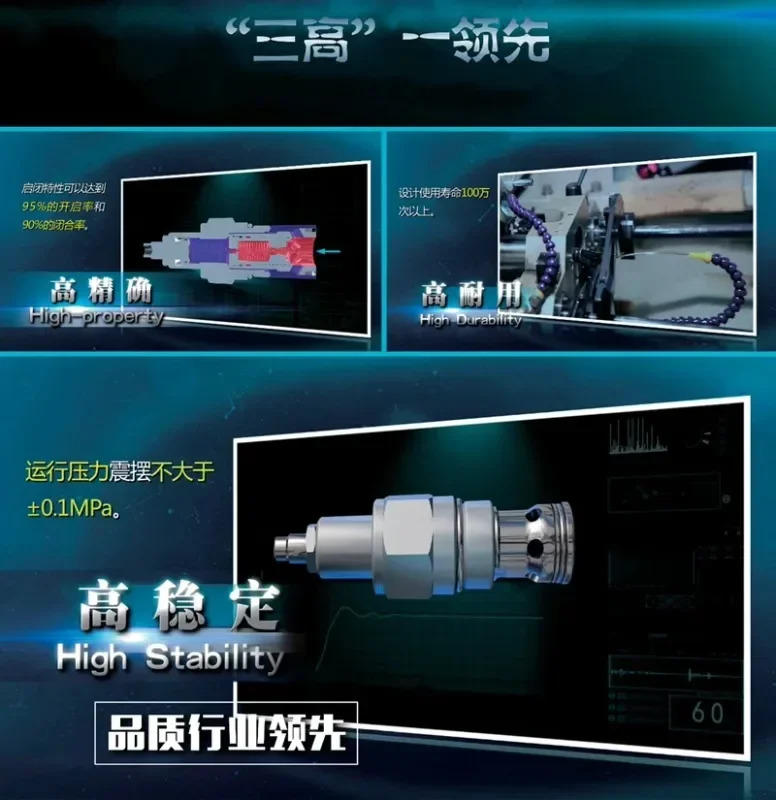 DUNAN 유압 나사 삽입 밸브 양방향 스톱 DASV08-C28-20-22-B30K/12-21-36