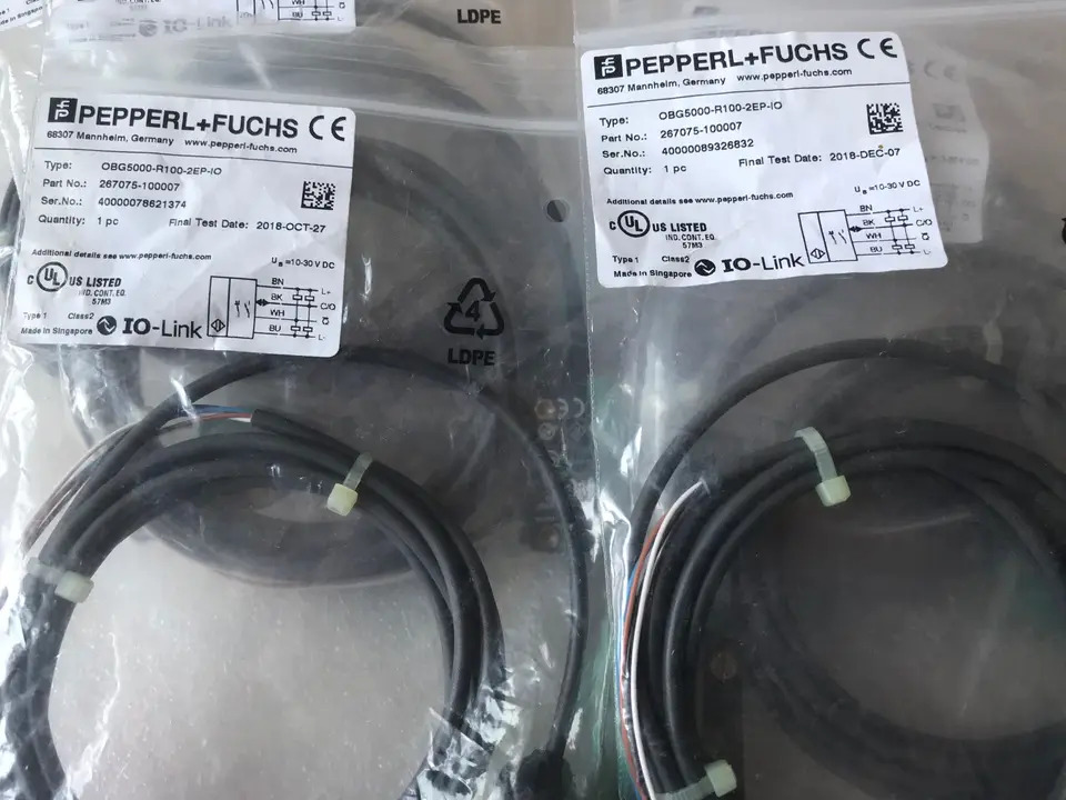 OBG5000-R100-2EP-IO Pepperl Fuchs 반사 플레이트 광전센서 투명 개체 감지 광전스위치