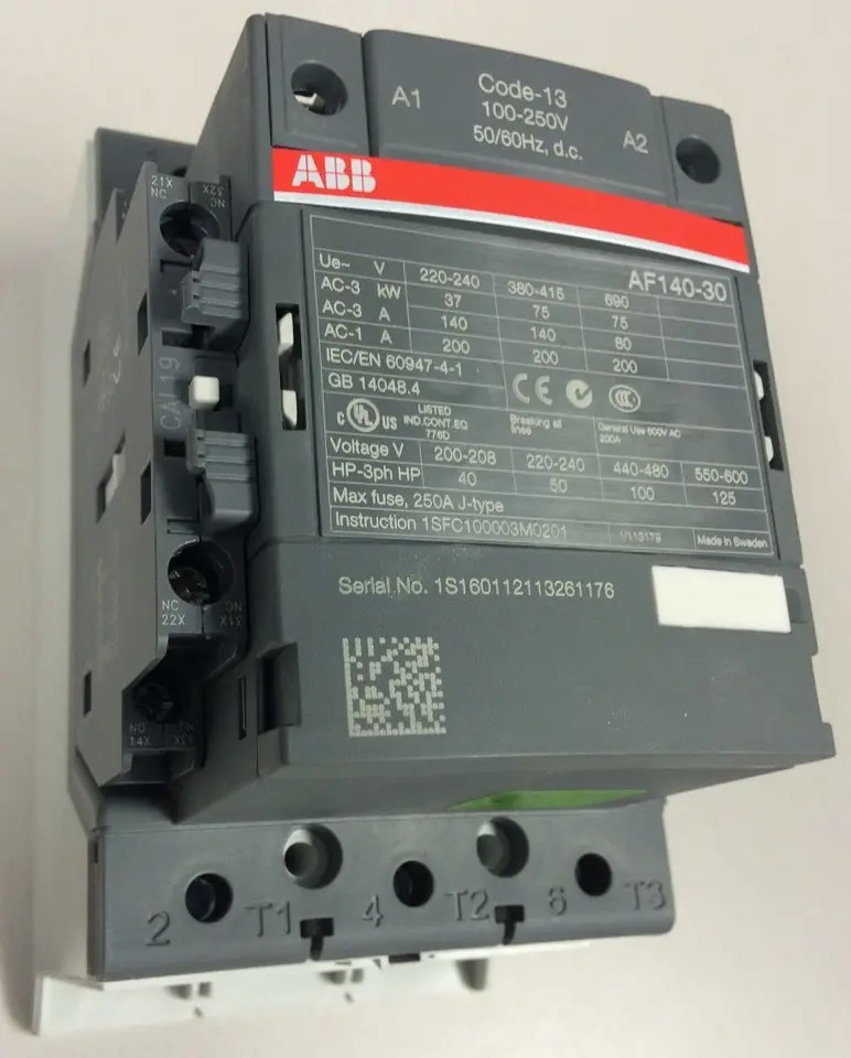 ABB 접촉기 AF140- 30-11-13 100-250VAC/DC AC 공유 오리지널