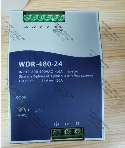 레일 전원공급장치 WDR-480-24 200-500VAC 4.0A 24V--20A 완전 작동 리퍼 완료