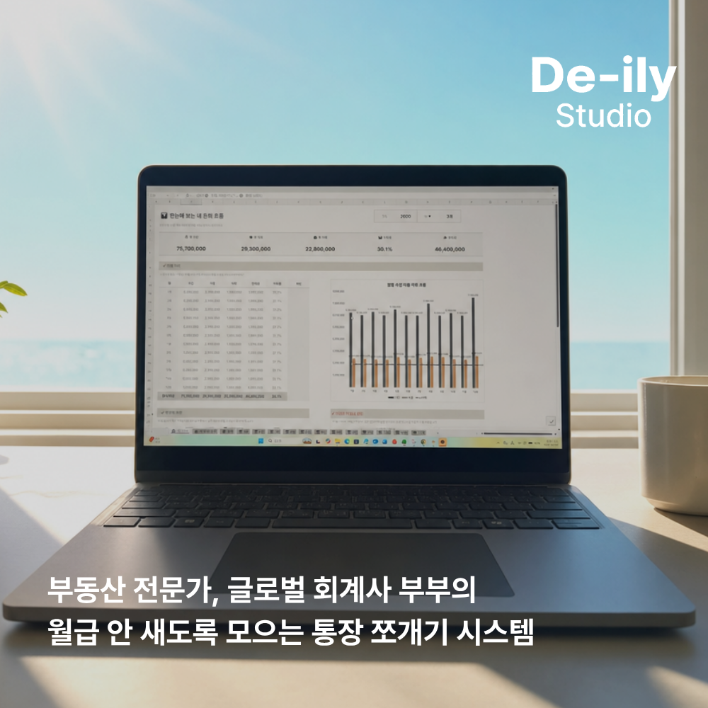 엑셀 구글시트 통장 쪼개기 양식 통장 관리 가계부 평생 이용 회계사 제작 월급 지출 관리 상품 이미지