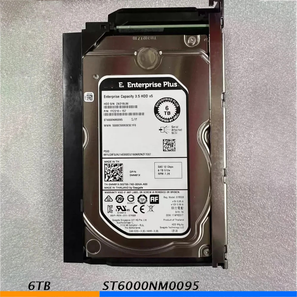 Dell ST6000NM0095 0MM81X MM81X 6T 6Tb SAS SCV2080 SC 서버 하드 용
