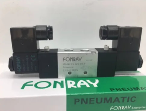 FONRAY 공압 솔레노이드 밸브 4V220-08H 4V210-08H 4V210-08-F 4V220-08-F 4V310-10-F 3V210-08 AC220V DC24V AC110