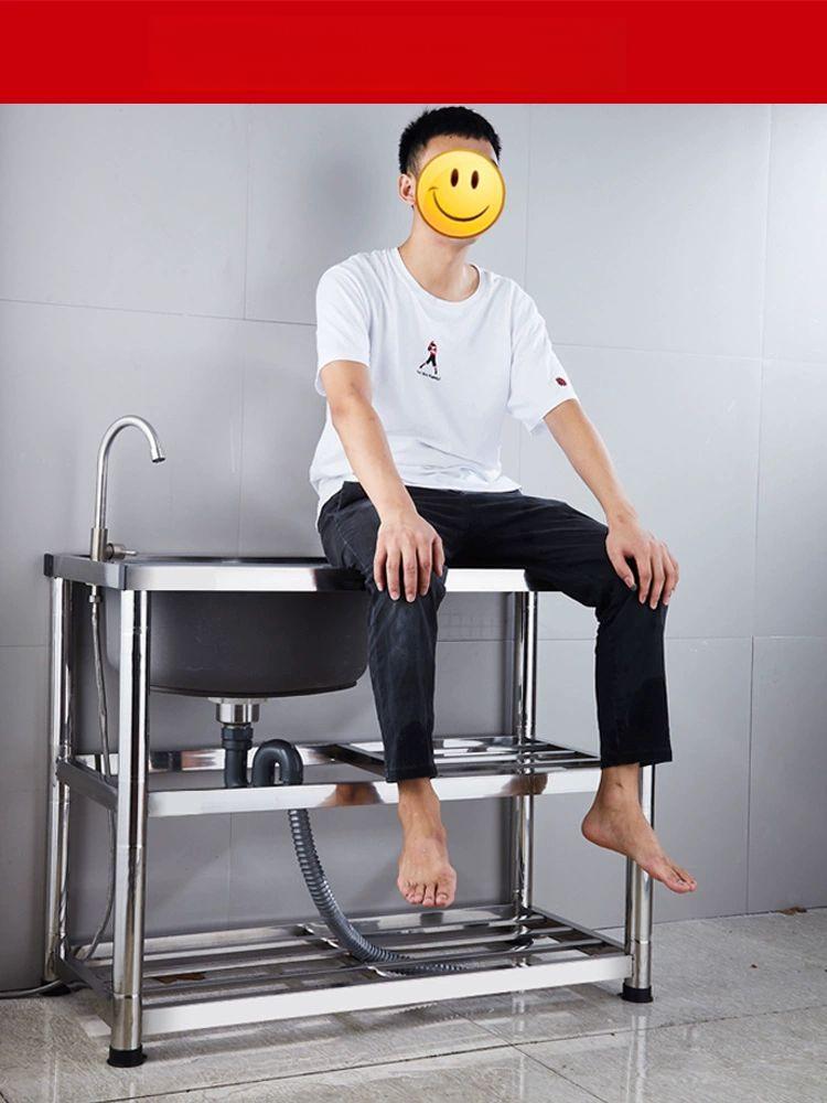 야외 개수대 조립식 스텐 카페 하부장 왼쪽 주방 보조 수도꼭지 발코니 바베큐장 기본 - 상세 이미지 2