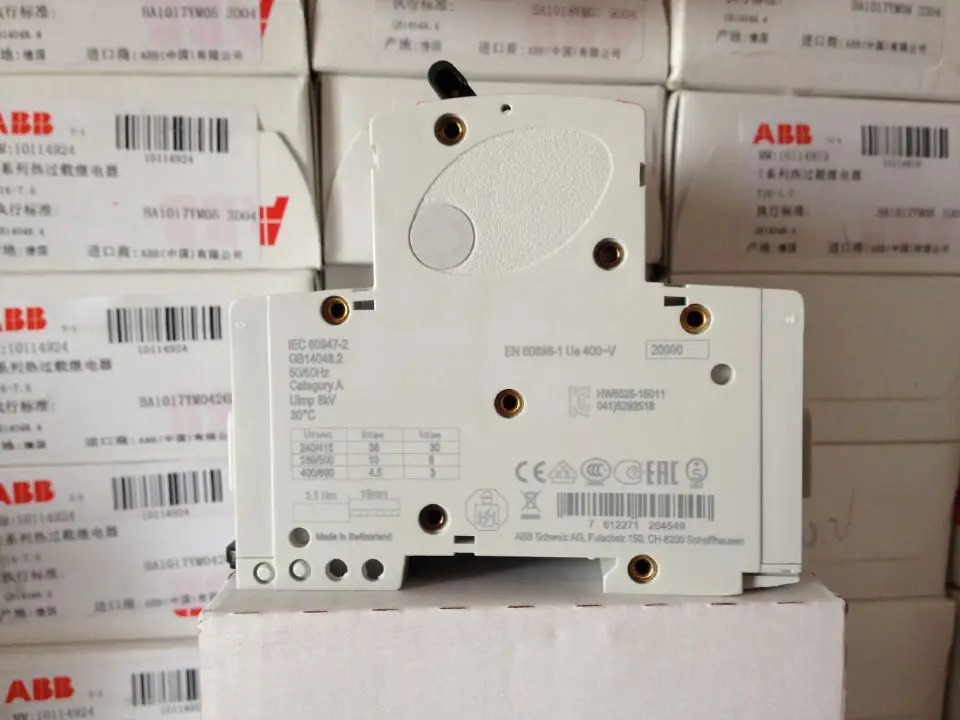 오리지널 ABB S800 시리즈 AC 회로차단기 S803N-B16/S803N-C16 신