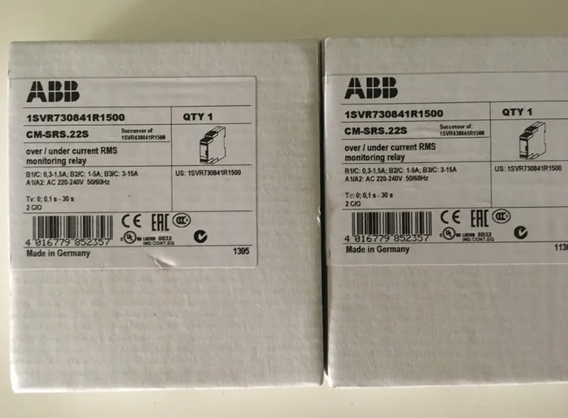 오리지널 ABB 모니터링 릴레이 CM-SRS.22S 220-240VAC/DC 10074747 신