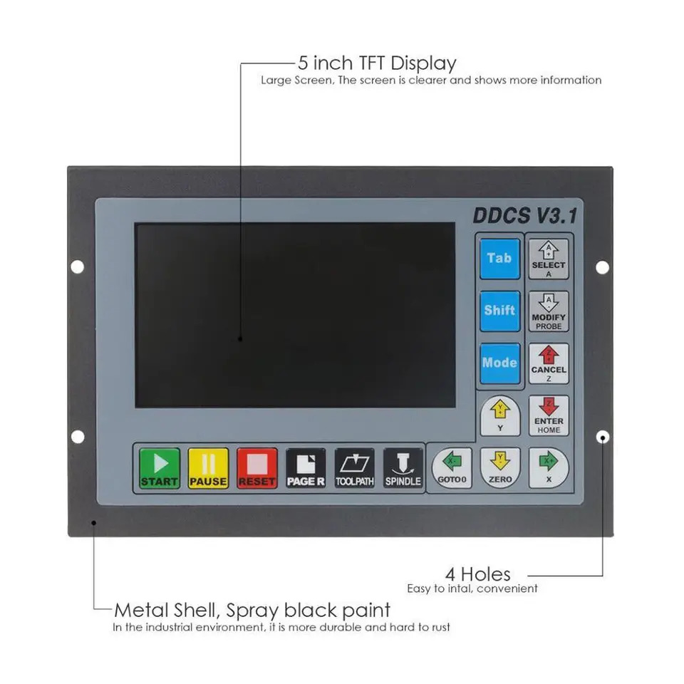 CNC 모션 컨트롤러 DDCS V3.1 MPG 3X 8.7N.m 6A Nema 34 모터 드라이버 3축